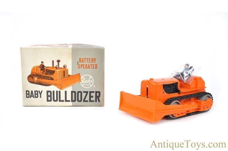 Marx Plastic Battery Operated "Baby Bulldozer" in Box <FONT COLOR="ff000 ">*SOLD*</font>