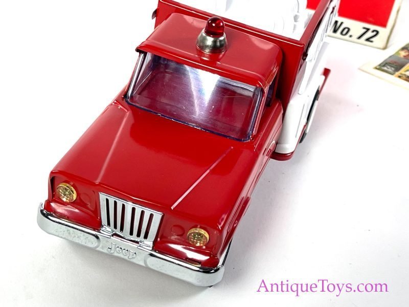 Tonka Pressed Steel No. 72 "Mini-Tonka Fire Fighter" Fire Pumper Ladder Engine Jeep Truck in Box <FONT COLOR="ff000 ">*SOLD*</font> - Image 5