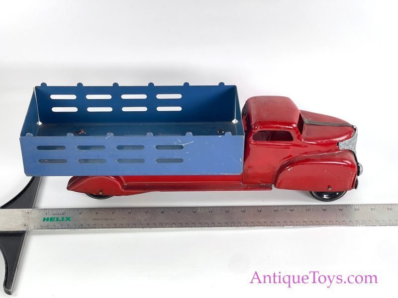 Wyandotte Toys ca. 1940s Pressed Steel Large Stake Truck <FONT COLOR="ff000 ">*SOLD*</font>