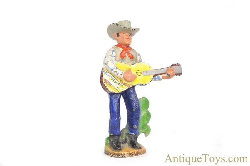 John Wright Co. ca. 1950s Cast Iron Hamburg, New York Souvenir Singing Cowboy Bottle Opener for Sale - Image 2