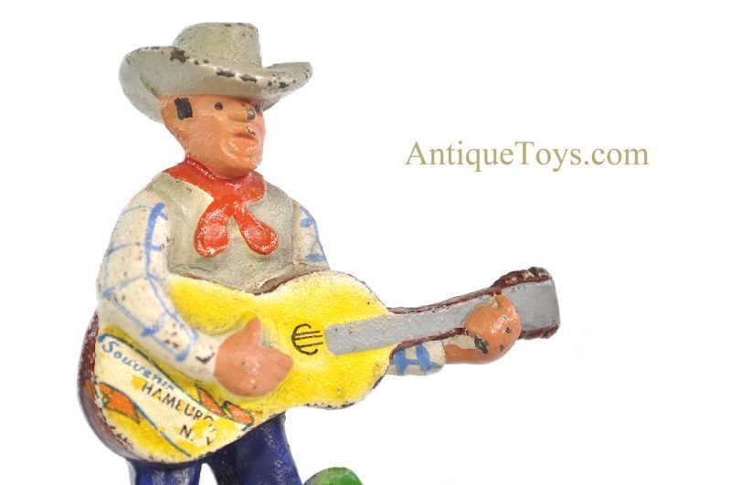 John Wright Co. ca. 1950s Cast Iron Hamburg, New York Souvenir Singing Cowboy Bottle Opener for Sale - Image 8