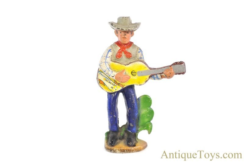 John Wright Co. ca. 1950s Cast Iron Hamburg, New York Souvenir Singing Cowboy Bottle Opener for Sale - Image 3