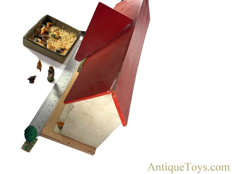 Gottschalk Wooden Farm House & Lineol Elastolin Composite Barnyard Figures Set German Composite Farm Toy Set <FONT COLOR="ff000 ">*SOLD*</font> - Image 21