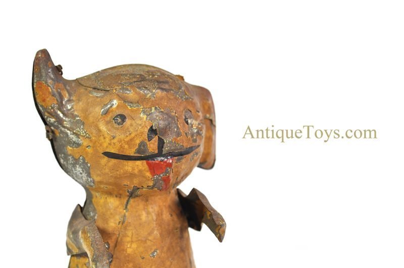 Likely Early S.G. Günthermann Tin Hand Painted Windup "Comic Dog" German Toy for Sale <FONT COLOR="ff000 ">*CALL FOR PRICE*</font> - Image 10