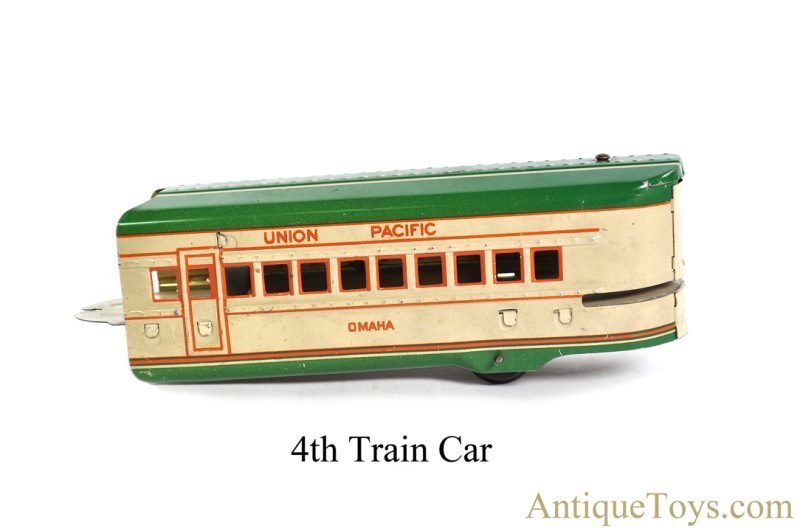 Marx Tin Lithographed Windup M10005 Streamline Union Pacific 4pc.Train Set <FONT COLOR="ff000 ">*SOLD*</font> - Image 5