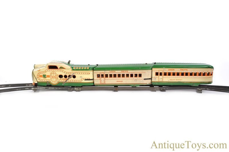 Marx Tin Lithographed Windup M10005 Streamline Union Pacific 4pc.Train Set <FONT COLOR="ff000 ">*SOLD*</font> - Image 2