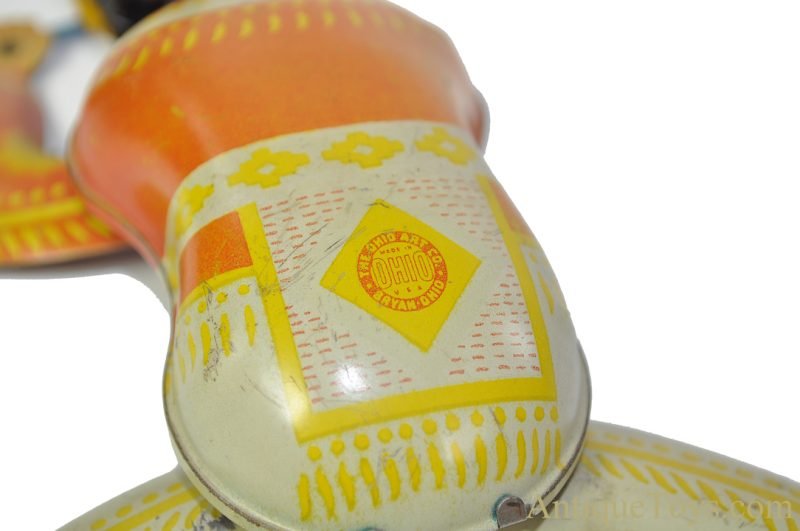 Ohio Art Company Tin Lithographed Windup No. 97 "Injun Chief" Crawling Native American Toy <FONT COLOR="ff000 ">*SOLD*</font> - Image 5