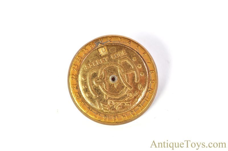 Radio Orphan Annie ROA ca. 1939 Brass Secret Society Decoder Pin Badge <FONT COLOR="ff000 ">*SOLD*</font> - Image 2