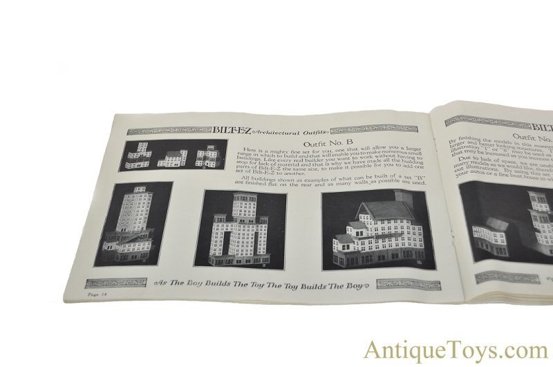 Scott Manufacturing Co. ca. 1920s Tin Bilt-E-Z Architectural Outfit Erector Set *SOLD* - Image 5