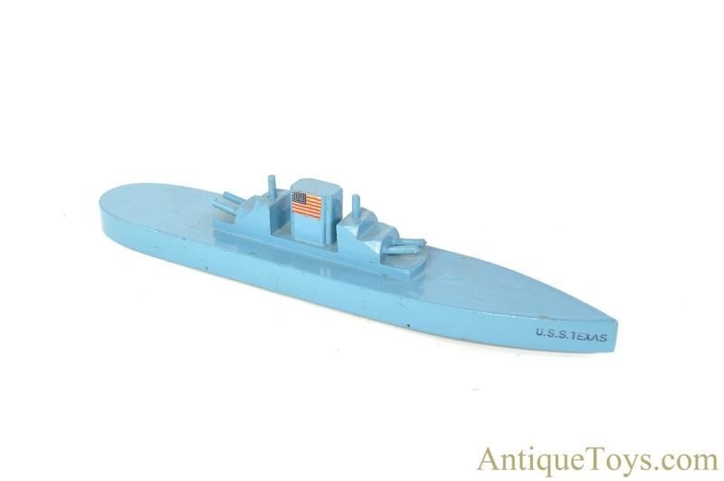 Velasco Toys Wooden Velmade U.S.S. Texas Battleship <FONT COLOR="ff000">*SOLD*</font>