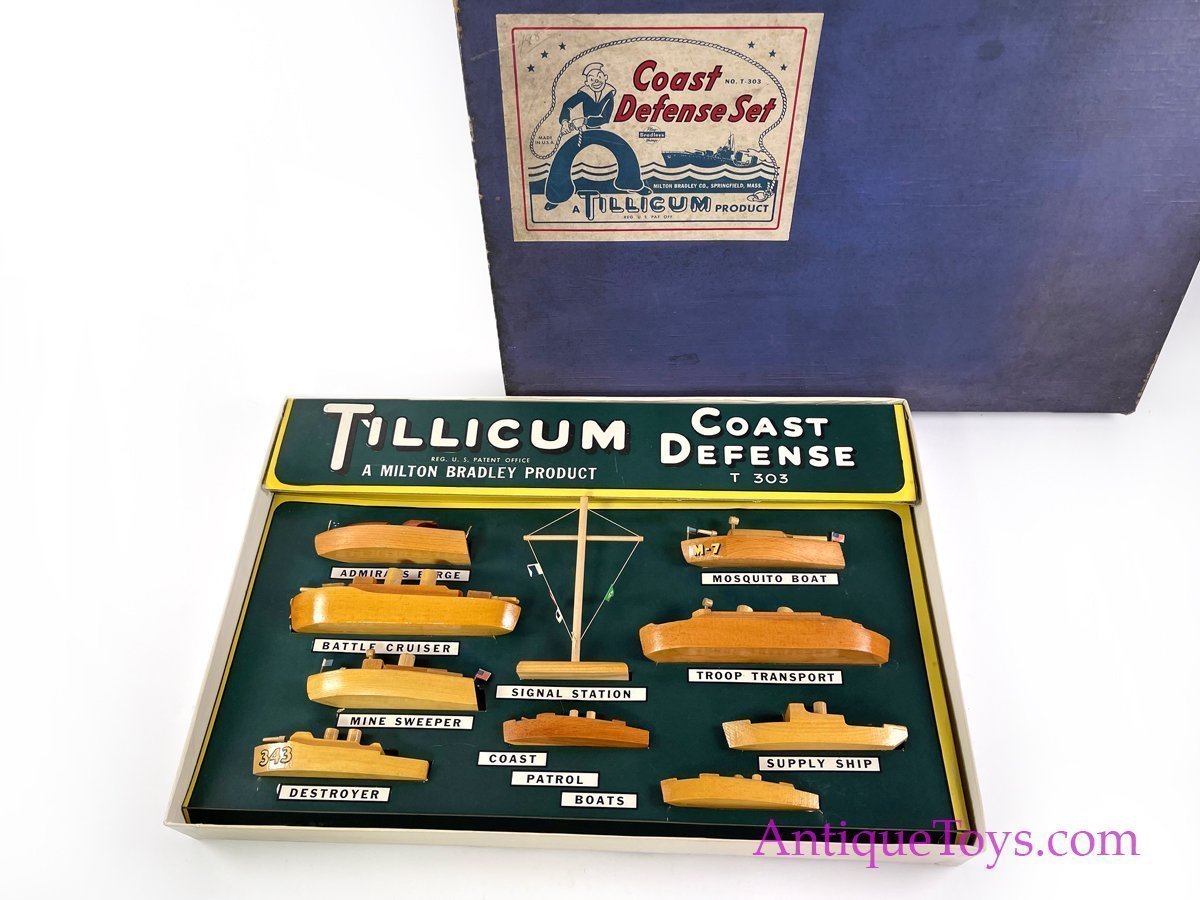 Milton Bradley Tillicum Costal Defense Toy Boats for Sale *SOLD