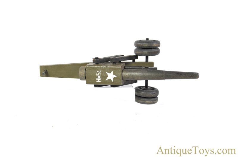 Wood Commodities Corp. ca. 1940s No. 1200 Series Wooden Commando U.S. Army Jeep & 75mm Mobile Gun <FONT COLOR="ff000 ">*SOLD*</font> - Image 10