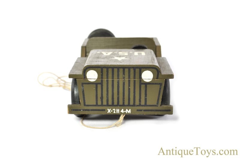 Wood Commodities Corp. ca. 1940s No. 1200 Series Wooden Commando U.S. Army Jeep & 75mm Mobile Gun <FONT COLOR="ff000 ">*SOLD*</font> - Image 3