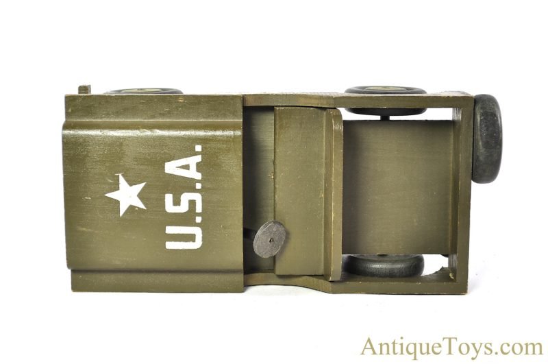 Wood Commodities Corp. ca. 1940s No. 1200 Series Wooden Commando U.S. Army Jeep & 75mm Mobile Gun <FONT COLOR="ff000 ">*SOLD*</font> - Image 5