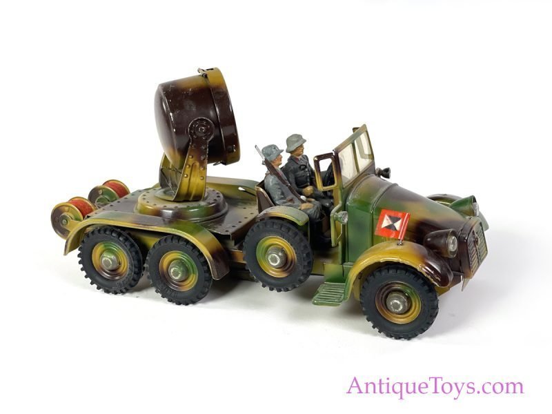 Hausser-Elastolin ca. 1937 Tin Hand Painted No. 743 Searchlight Truck <FONT COLOR="ff000 ">*SOLD*</font> - Image 6