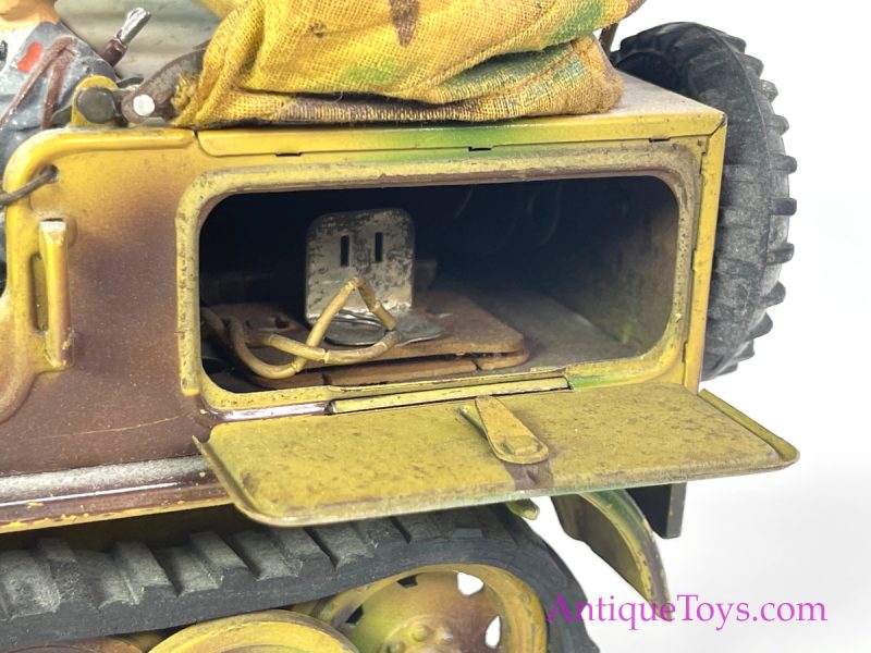Hausser-Elastolin Tin Hand Painted Battery Operated Large Half Track <FONT COLOR="ff000 ">*SOLD*</font> - Image 6