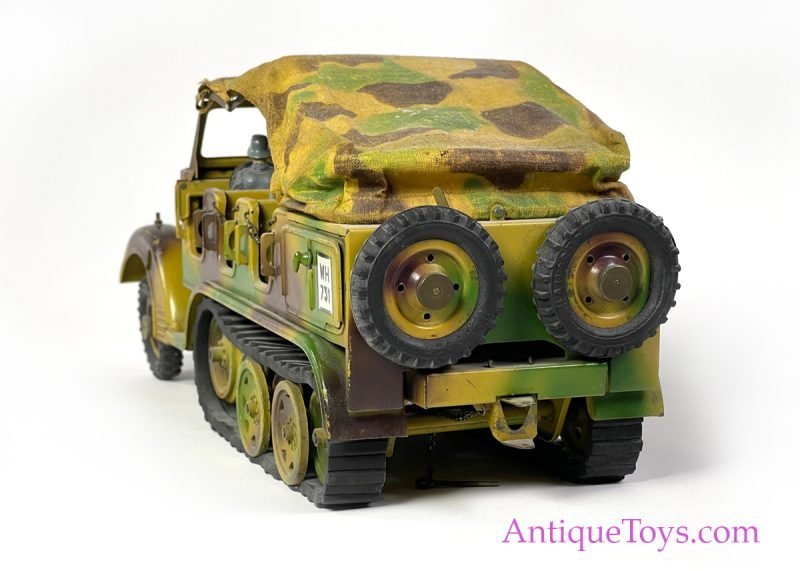 Hausser-Elastolin Tin Hand Painted Battery Operated Large Half Track <FONT COLOR="ff000 ">*SOLD*</font> - Image 3