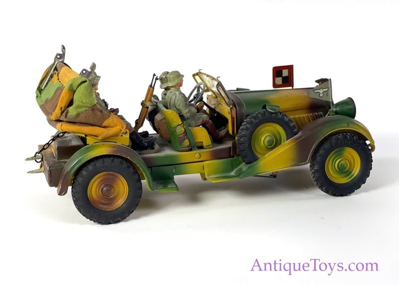 Hausser-Elastolin Tin Hand Painted Windup WWII German Staff Car <FONT COLOR="ff000 ">*SOLD*</font> - Image 5
