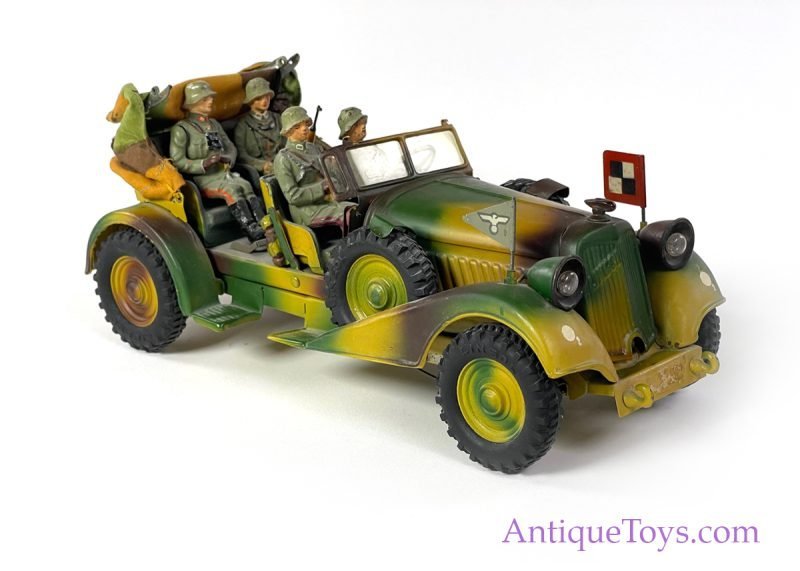Hausser-Elastolin Tin Hand Painted Windup WWII German Staff Car <FONT COLOR="ff000 ">*SOLD*</font>