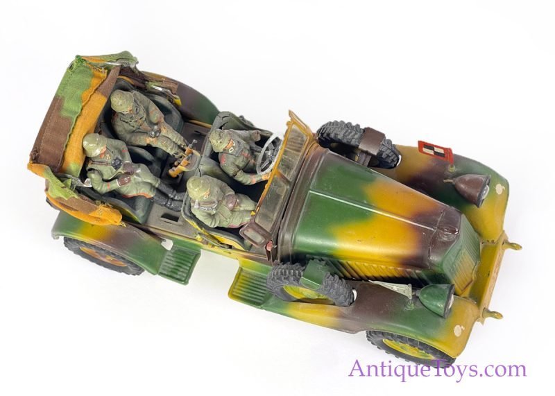Hausser-Elastolin Tin Hand Painted Windup WWII German Staff Car <FONT COLOR="ff000 ">*SOLD*</font> - Image 3