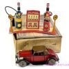 Marx Tin Lithographed "Lincoln Highway Electric Lighted" Car and Gas Station in Box <FONT COLOR="ff000 ">*SOLD*</font> - Image 2