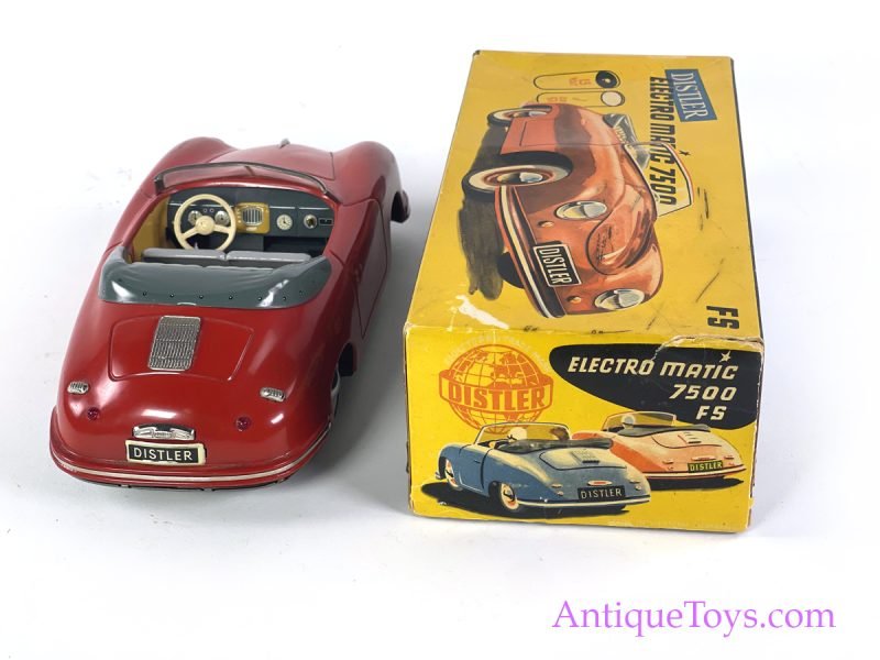 Distler (J.D.N.) Tin Lithographed Battery Operate Porsche 7500 Electromatic FS in Box  <FONT COLOR="ff000 ">*SOLD*</font> - Image 6