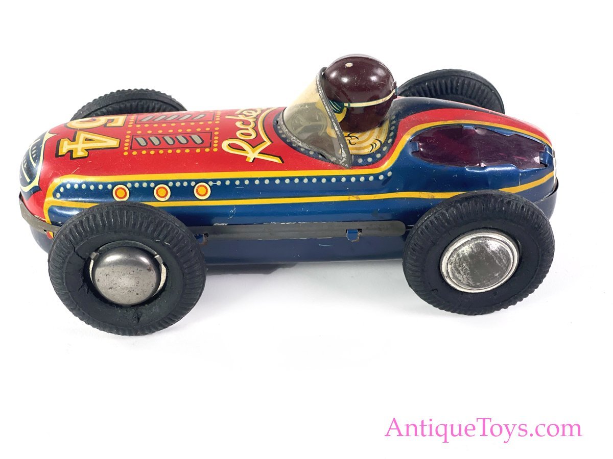 Antique toy store race cars