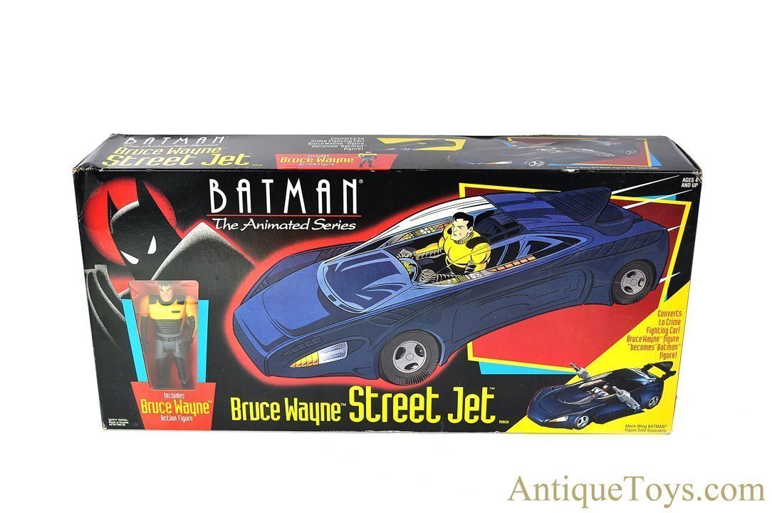Kenner Batman the Animated Series: Bruce Wayne Street Jet in Sealed Box for  Sale  - Antique Toys for Sale