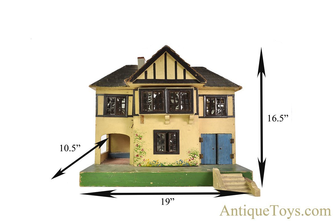 Tri ang Lines Bros. Ltd. ca. 1937 Wooden Electric No. 61 Dollhouse SOLD AntiqueToys Antique Toys for Sale