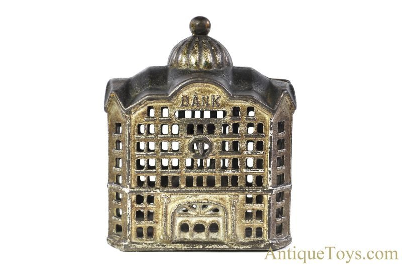 A.C. Williams ca. 1899 Cast Iron Domed Bank Still Penny Coin Bank <FONT COLOR="ff000 ">*SOLD*</font>
