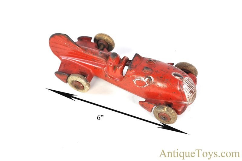 Hubley Cast Iron #8 Red Racer 6" <FONT COLOR="ff000 ">*SOLD*</font> - Image 5