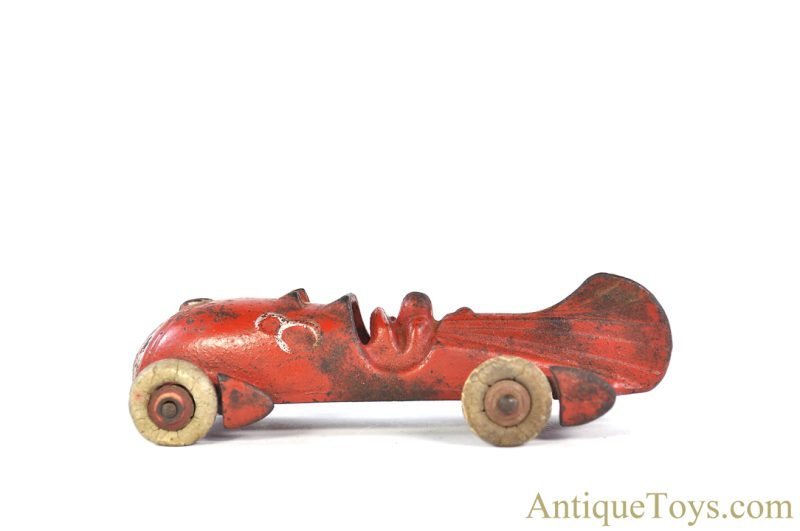 Hubley Cast Iron #8 Red Racer 6" <FONT COLOR="ff000 ">*SOLD*</font> - Image 3