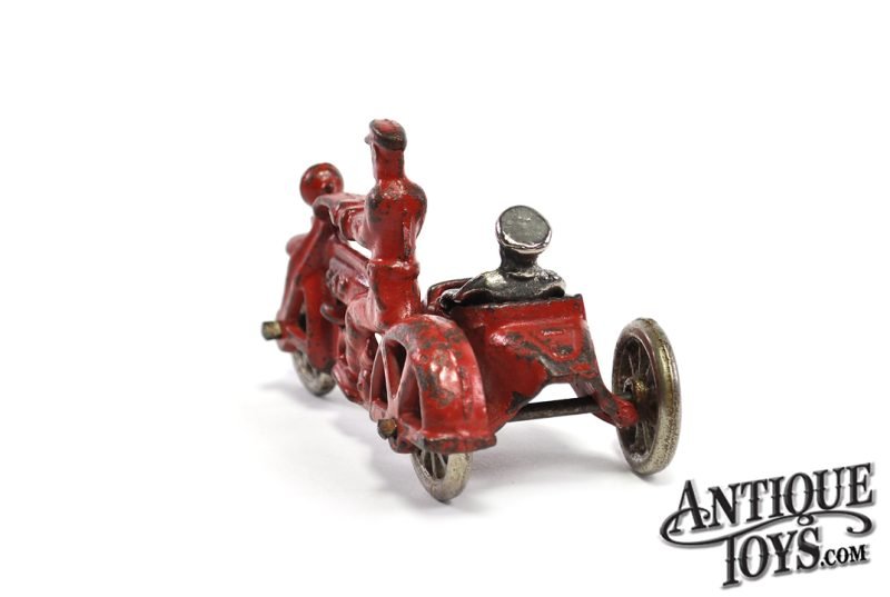 Hubley Toys Cast Iron #376 Midget "COP" Motorcycle w/Sidecar 4" <FONT COLOR="ff000 ">*SOLD*</font> - Image 5