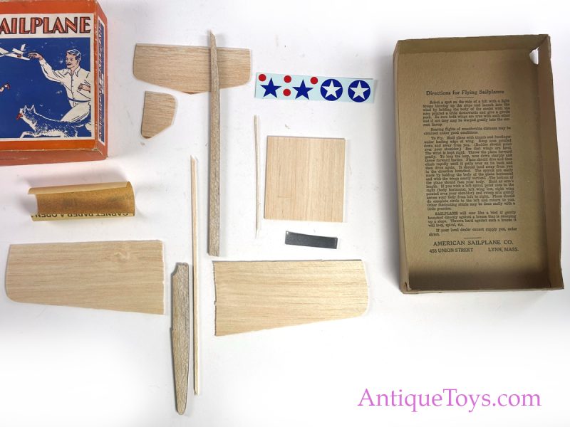 American Sailplane Co. Balsa Wood Flying Sailplane Model Plane in Box <FONT COLOR="ff000 ">*SOLD*</font> - Image 5