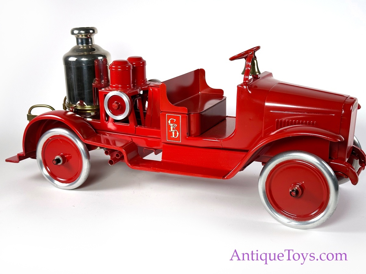 Buddy L Pressed Steel Fire Truck Pumper SOLD AntiqueToys Antique Toys for Sale