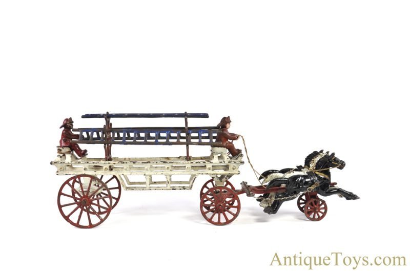 Dent ca. 1910 Cast Iron No. 147-3 Horse Drawn Hook & Ladder Fire Engine 28" <FONT COLOR="ff000 ">*SOLD*</font>