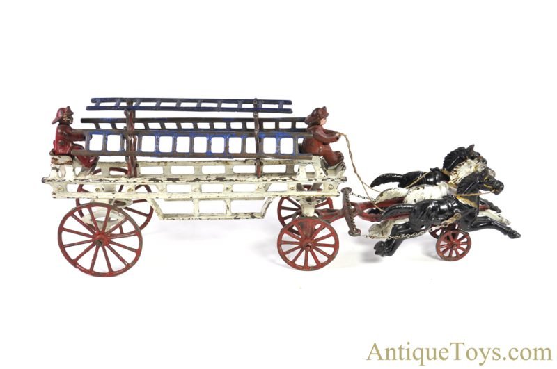 Dent ca. 1910 Cast Iron No. 147-3 Horse Drawn Hook & Ladder Fire Engine 28" <FONT COLOR="ff000 ">*SOLD*</font> - Image 2