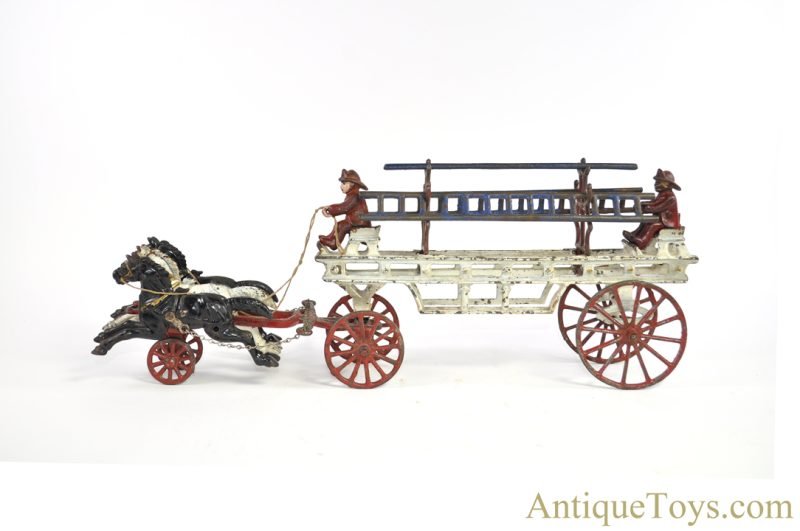 Dent ca. 1910 Cast Iron No. 147-3 Horse Drawn Hook & Ladder Fire Engine 28" <FONT COLOR="ff000 ">*SOLD*</font> - Image 6