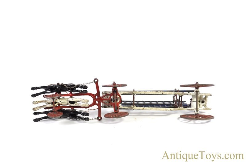 Dent ca. 1910 Cast Iron No. 147-3 Horse Drawn Hook & Ladder Fire Engine 28" <FONT COLOR="ff000 ">*SOLD*</font> - Image 8