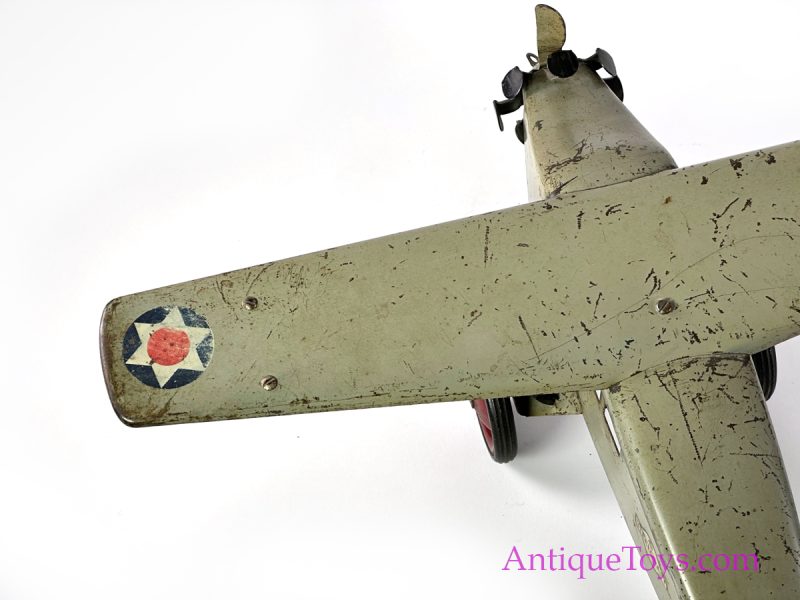 Steelcraft Pressed Steel Lindy Style Airplane <FONT COLOR="ff000 ">*SOLD*</font> - Image 10