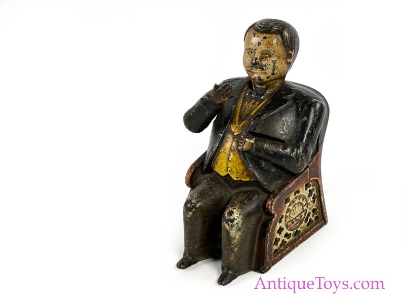 J. & E. Stevens Co. Cast Iron No. 230 Tammany Bank "Little Fat Man" Mechanical Bank <FONT COLOR="ff000 ">*SOLD*</font> - Image 2