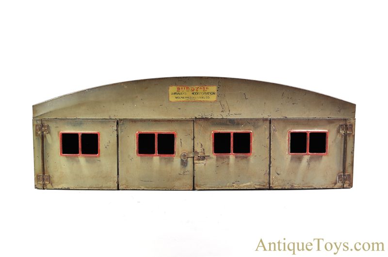 Buddy L Pressed Steel No. 510 "Buddy L Airways Corp" Airplane Hangar <FONT COLOR="ff000 ">*SOLD*</font>