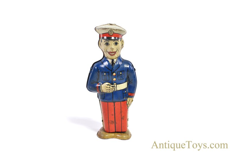 J. Chein Tin Lithographed Windup Walking Marine Soldier <FONT COLOR="ff000 ">*SOLD*</font> - Image 2