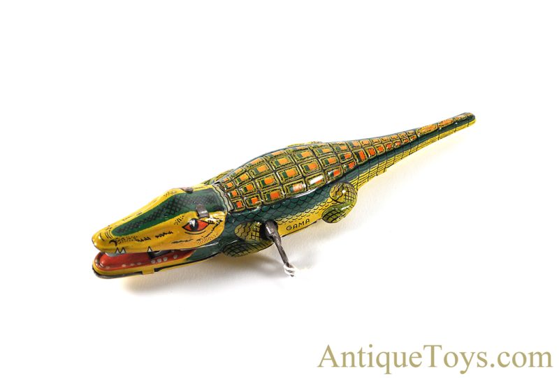 Gama Toys Tin Lithographed Windup No. 8 Krokodil Sparkling Crocodile for Sale - Image 5