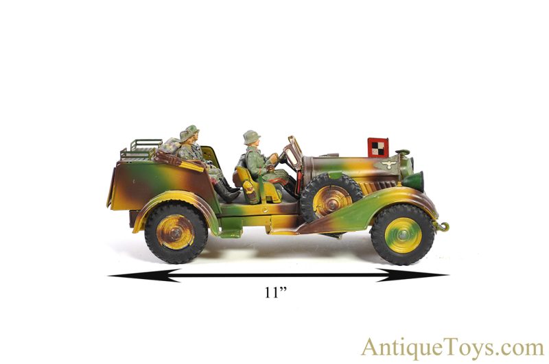 Lineol Model Toys Tin Hand-Painted Windup Camouflage Ultra Rare Funkwagen Radio Car <FONT COLOR="ff000 ">*SOLD*</font> - Image 10