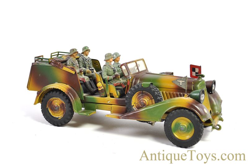 Lineol Model Toys Tin Hand-Painted Windup Camouflage Ultra Rare Funkwagen Radio Car <FONT COLOR="ff000 ">*SOLD*</font>