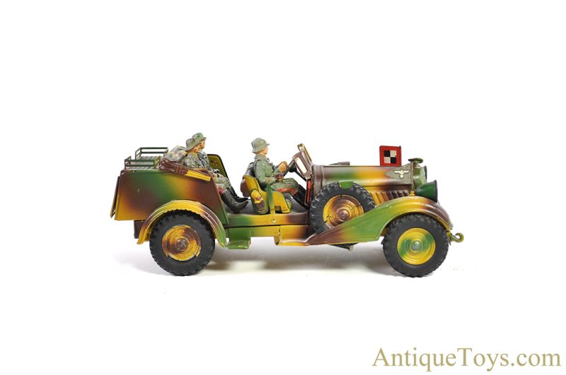 Lineol Model Toys Tin Hand-Painted Windup Camouflage Ultra Rare Funkwagen Radio Car <FONT COLOR="ff000 ">*SOLD*</font> - Image 2