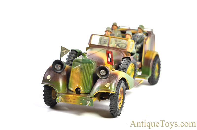 Lineol Model Toys Tin Hand-Painted Windup Camouflage Ultra Rare Funkwagen Radio Car <FONT COLOR="ff000 ">*SOLD*</font> - Image 8