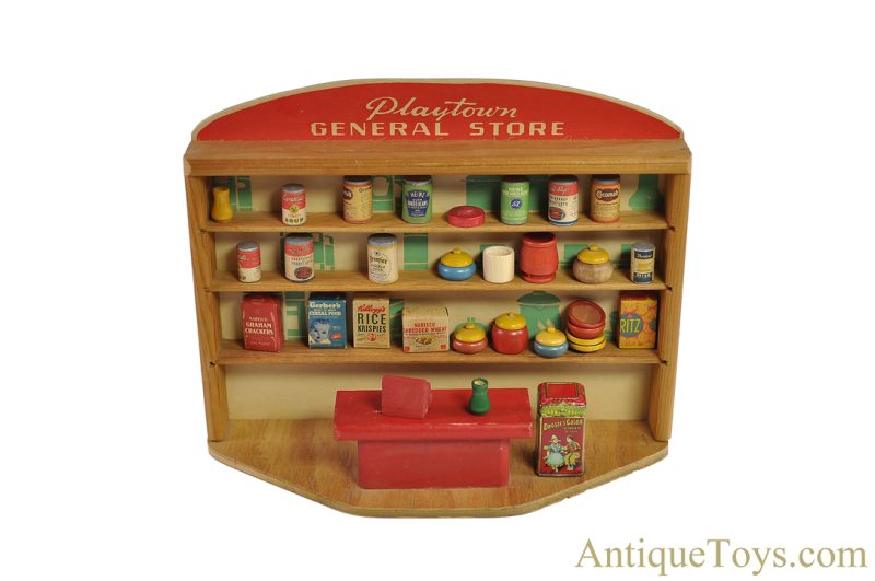 Playtown Products ca. 1940s-1950s Wooden Coca-Cola Luncheonette, General Store, & Meat Market with Accessories <FONT COLOR="ff000 ">*SOLD*</font> - Image 5