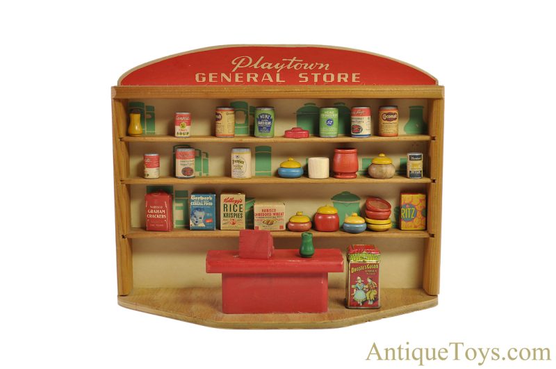 Playtown Products ca. 1940s-1950s Wooden Coca-Cola Luncheonette, General Store, & Meat Market with Accessories <FONT COLOR="ff000 ">*SOLD*</font> - Image 4